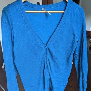 Teal Aquamarine blue cardigan